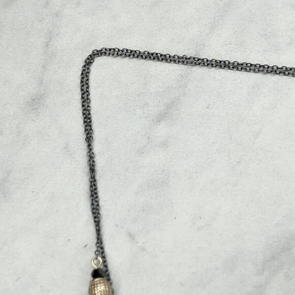 Chico's Double Strand Long Beaded Chain Link Necklace - Picture 2 of 10